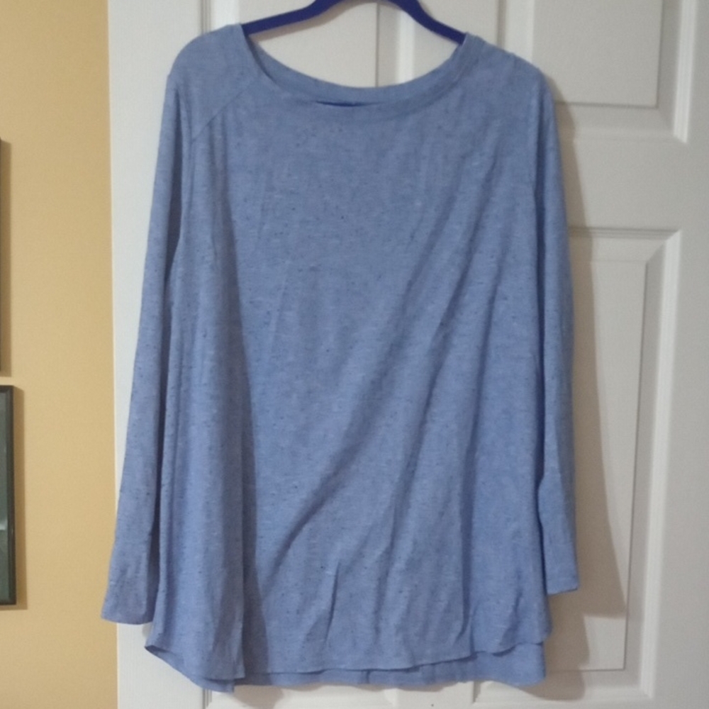 Lane Bryant Heather Blue Knit Top